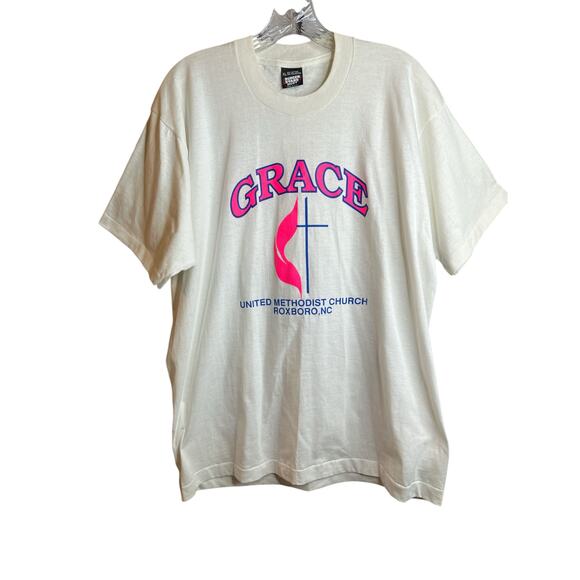 Vintage Screen Stars Best United Methodist Church N.C. 90's Grace T-Shirt XL - Picture 1 of 6